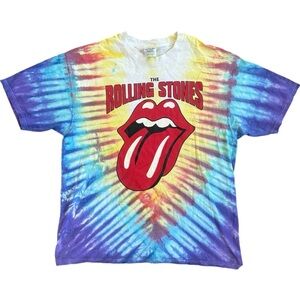 Vintage Rolling Stones Bridges to Babylon Tie Dye Short Sleeve Tour Tee XL